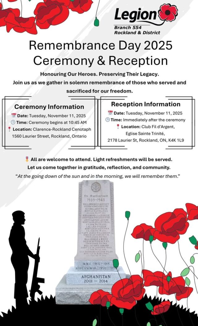 #RemembranceDay #Rockland #LestWeForget #Veterans#JourDuSouvenir #Rockland #NoublionsJamais #AnciensCombattants